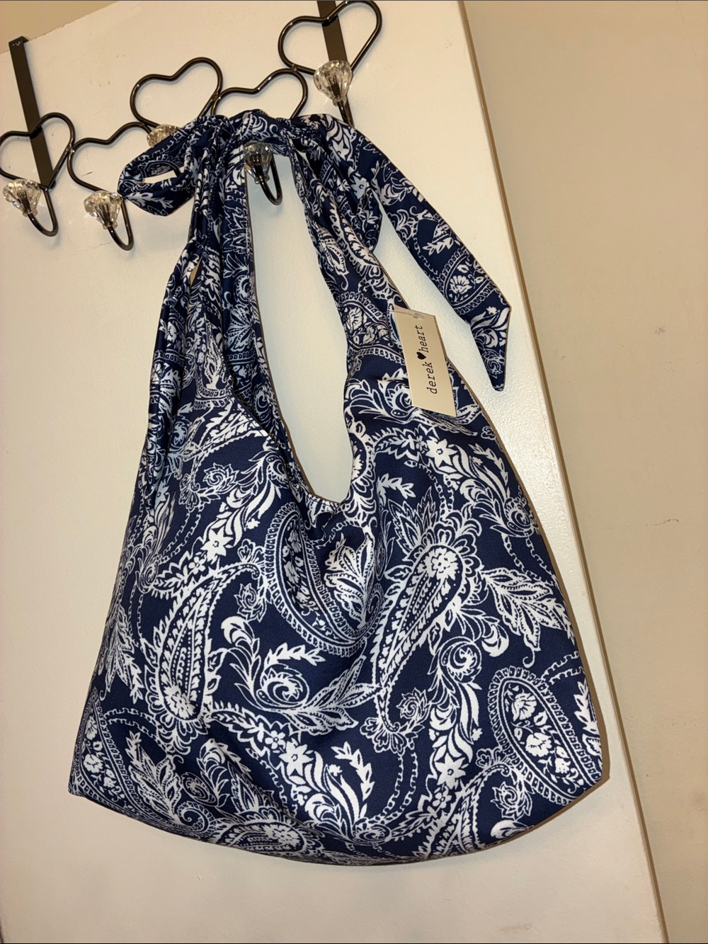 Derek Heart Paisely Bandana Slouchy tote boho bag